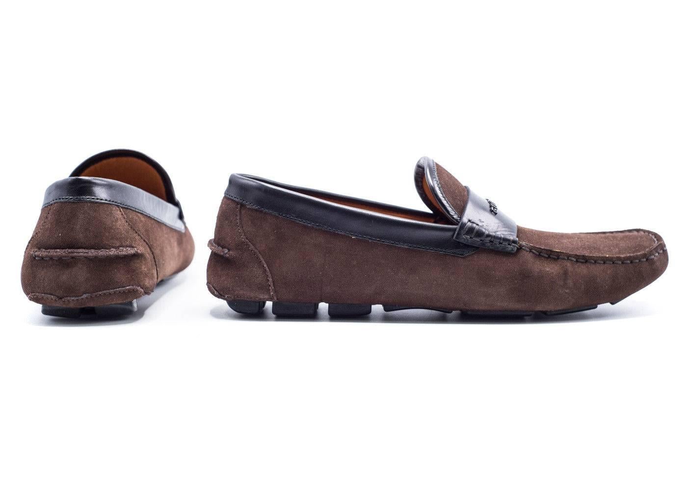 Givenchy Men's Brown Suede Penny Loafers For Sale 1