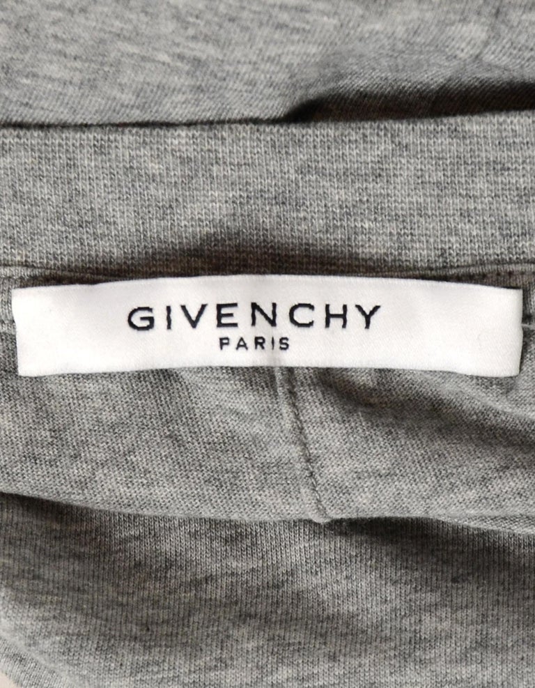 Givenchy Men's Grey Cuban Fit Rottweiler Printed Unisex T-Shirt sz XL ...