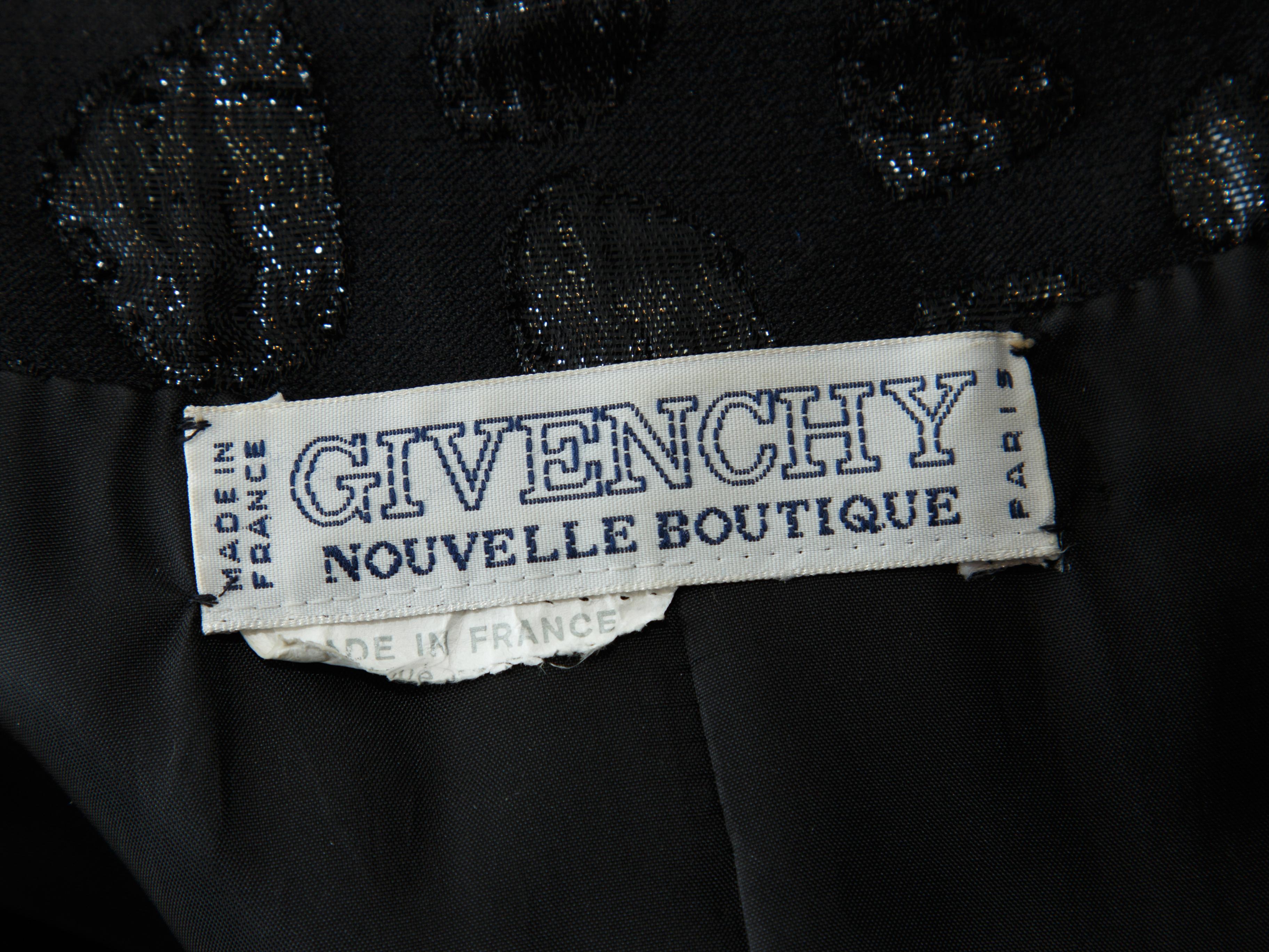 Women's  Givenchy Metallic Black Jacquard Skirt Suit Set