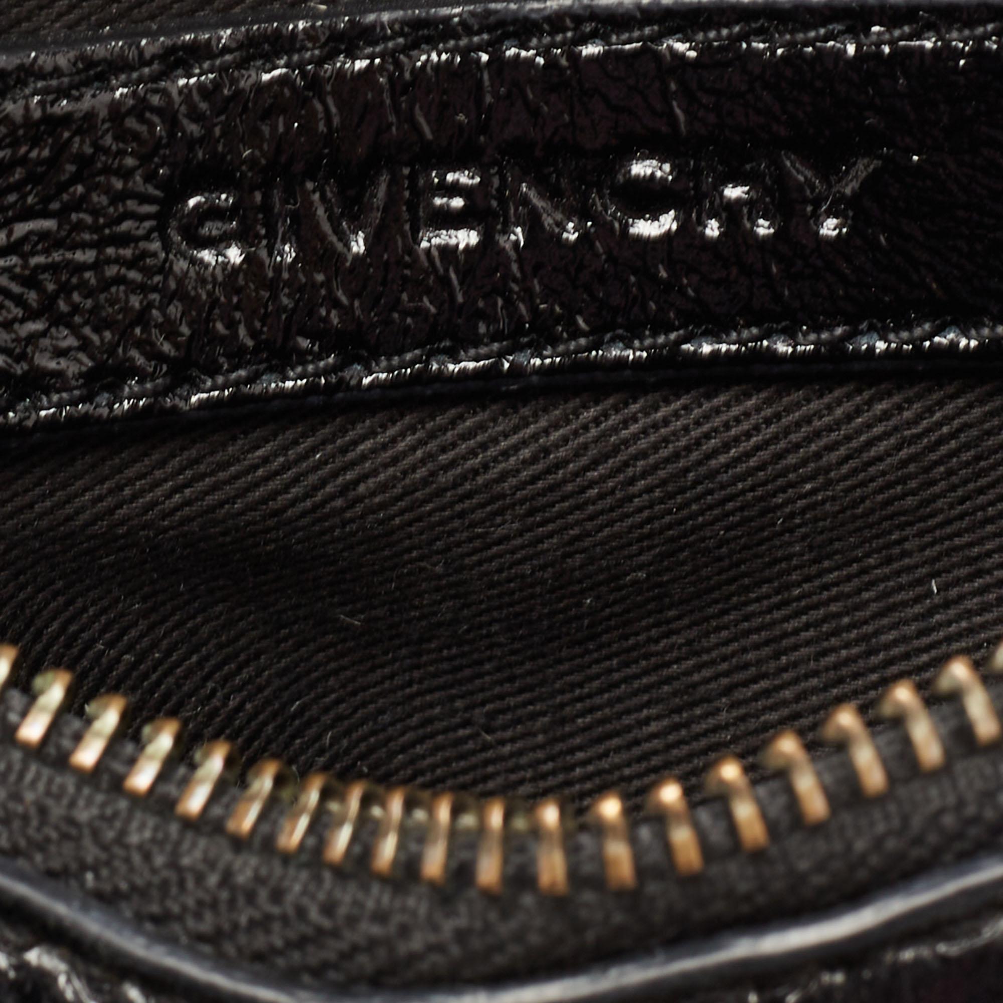 Givenchy Metallic/Black Monogram Canvas And Patent Leather Hobo 3