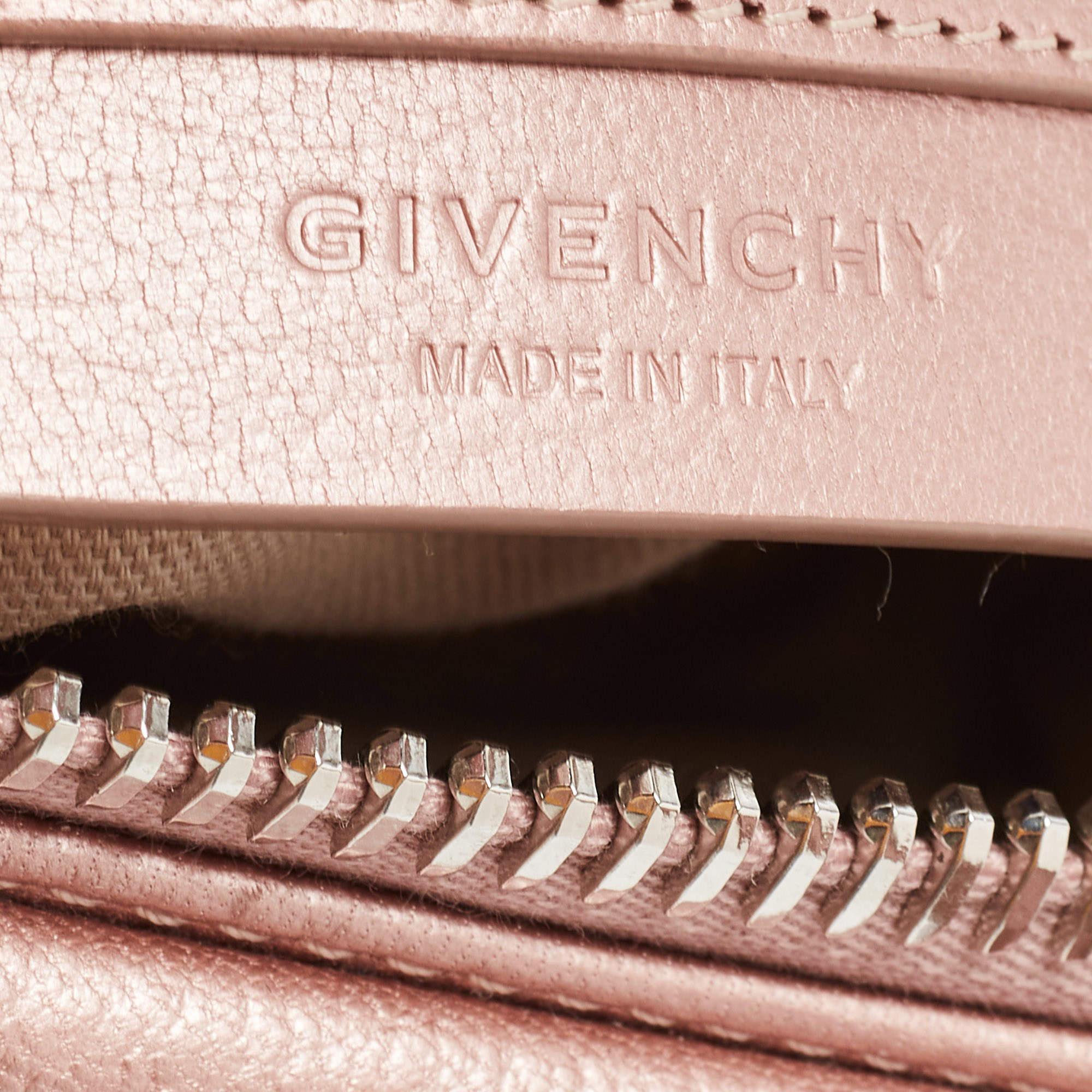 Givenchy Metallic Pink Leather Small Antigona Satchel 5