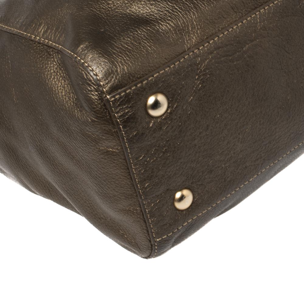 Black Givenchy Metallic Soft Leather Logo Embossed Braided Handle Satchel