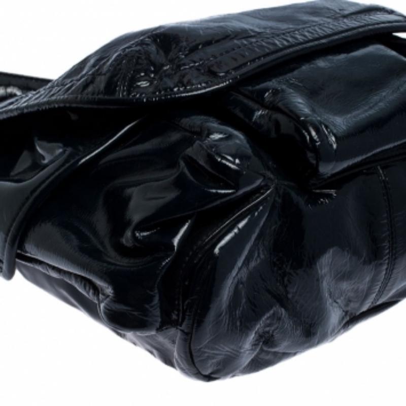 Givenchy Mitternachtsblau Lackleder Hobo Damen im Angebot