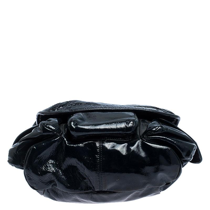 Women's Givenchy Midnight Blue Patent Leather Hobo For Sale