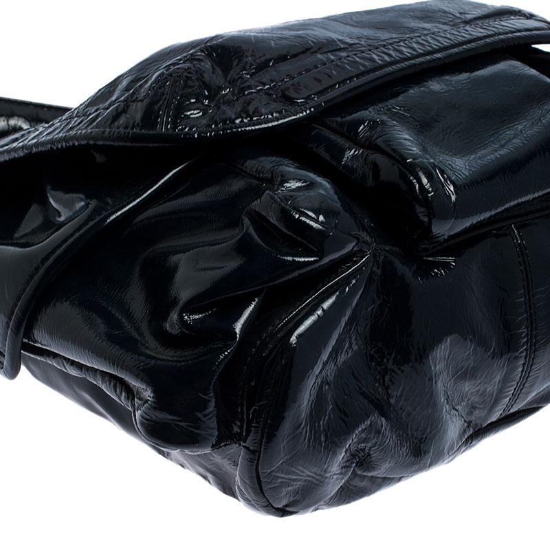 Givenchy Midnight Blue Patent Leather Hobo For Sale 3
