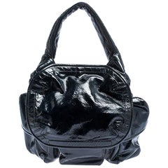 Givenchy Mitternachtsblaues Lackleder Hobo