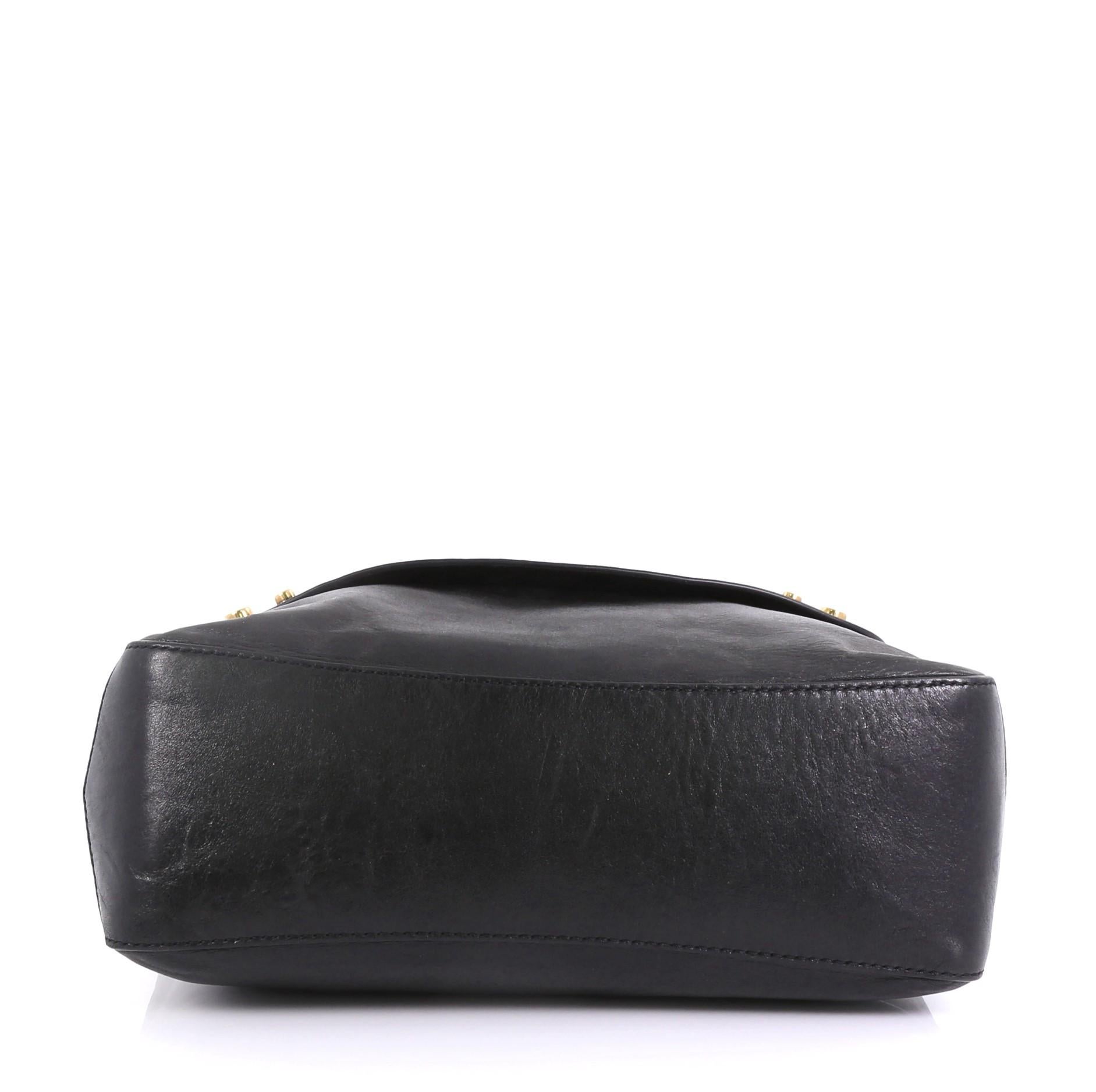 Black Givenchy Mirte Saddle Bag Bolt Stud Leather Large