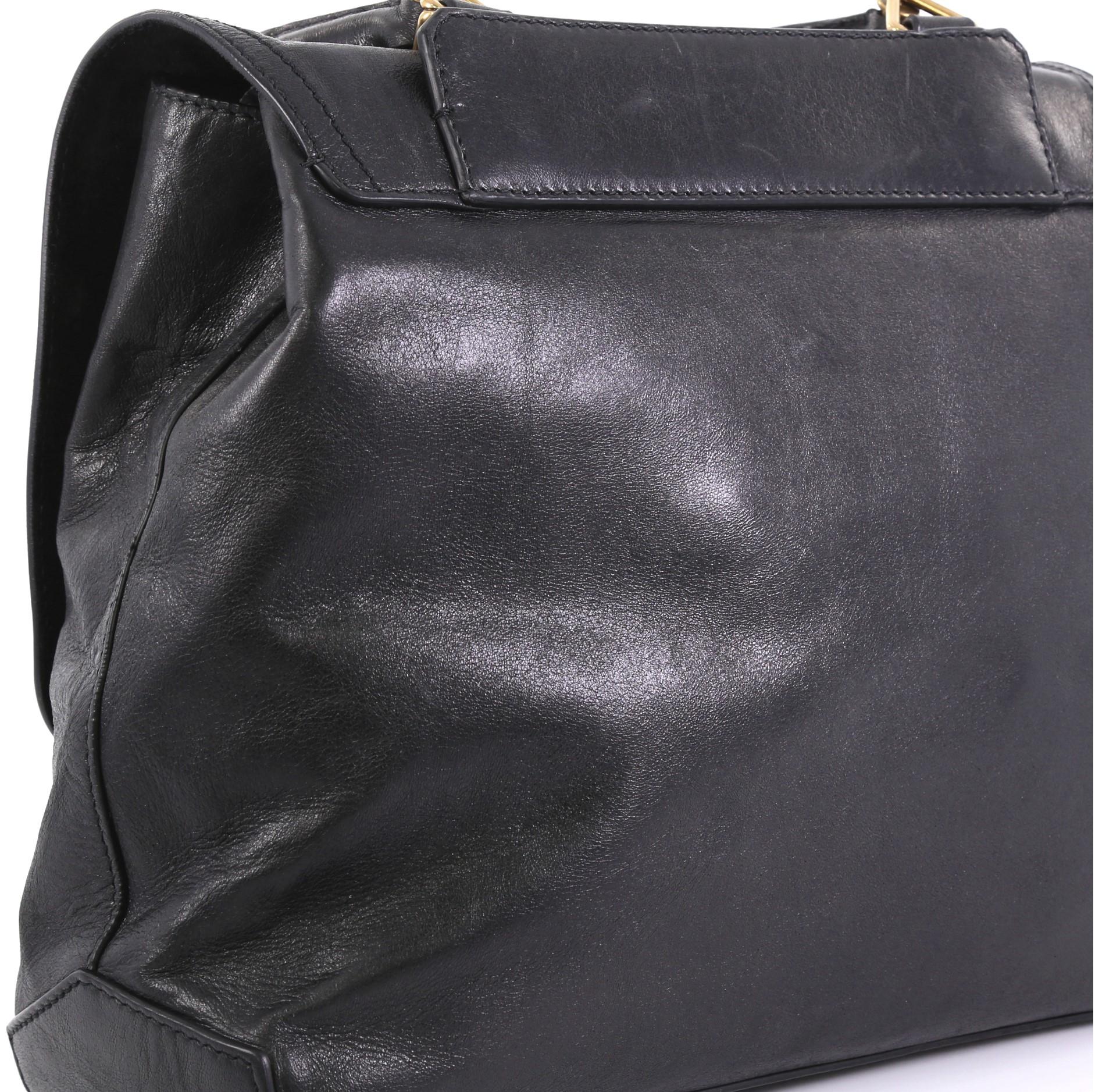 Givenchy Mirte Saddle Bag Bolt Stud Leather Large In Good Condition In NY, NY
