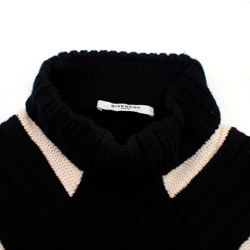 Givenchy Monochrome Knit Wool Vest US 10 In Good Condition In London, GB