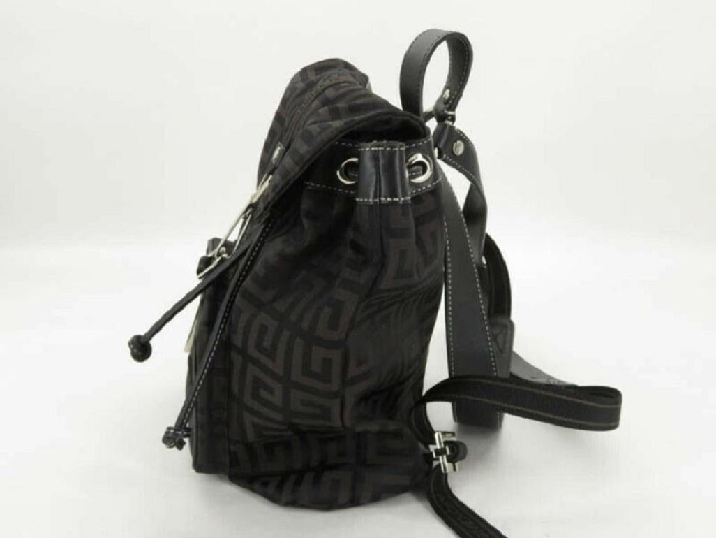 Givenchy Monogram Logo 872387 Brown Canvas Backpack 7