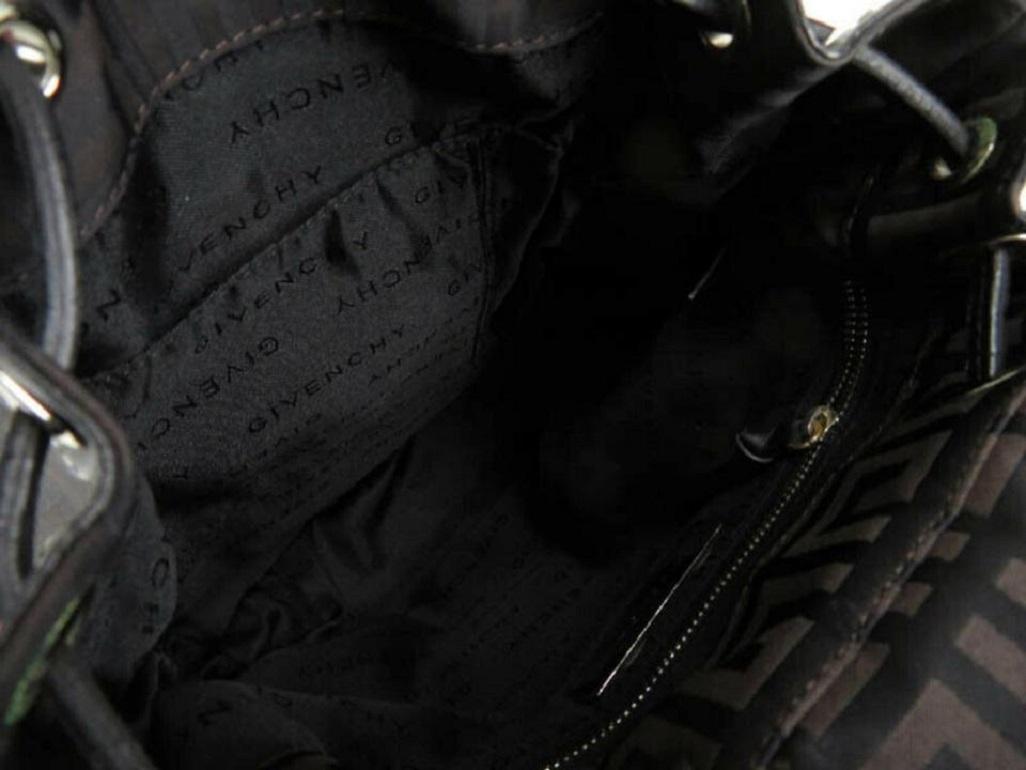 Black Givenchy Monogram Logo 872387 Brown Canvas Backpack