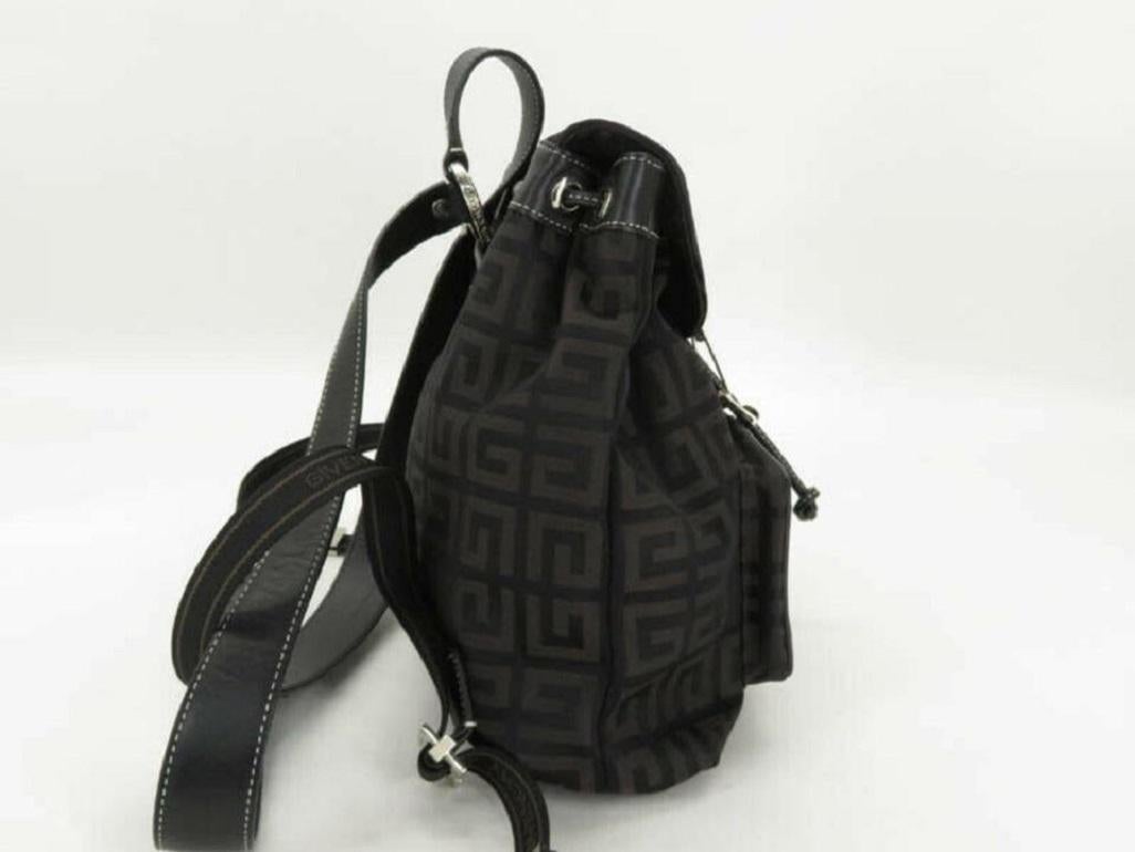 Women's Givenchy Monogram Logo 872387 Brown Canvas Backpack
