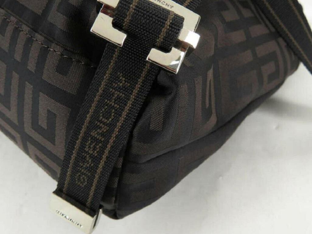 Givenchy Monogram Logo 872387 Brown Canvas Backpack 1