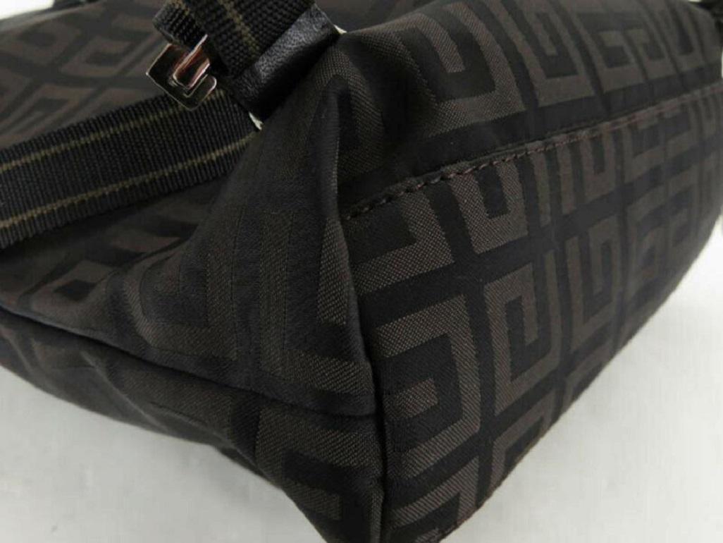 Givenchy Monogram Logo 872387 Brown Canvas Backpack 4