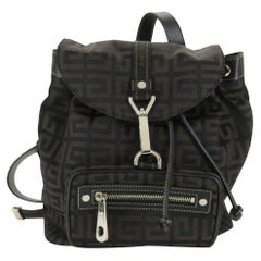 Givenchy Monogram Logo 872387 Brown Canvas Backpack