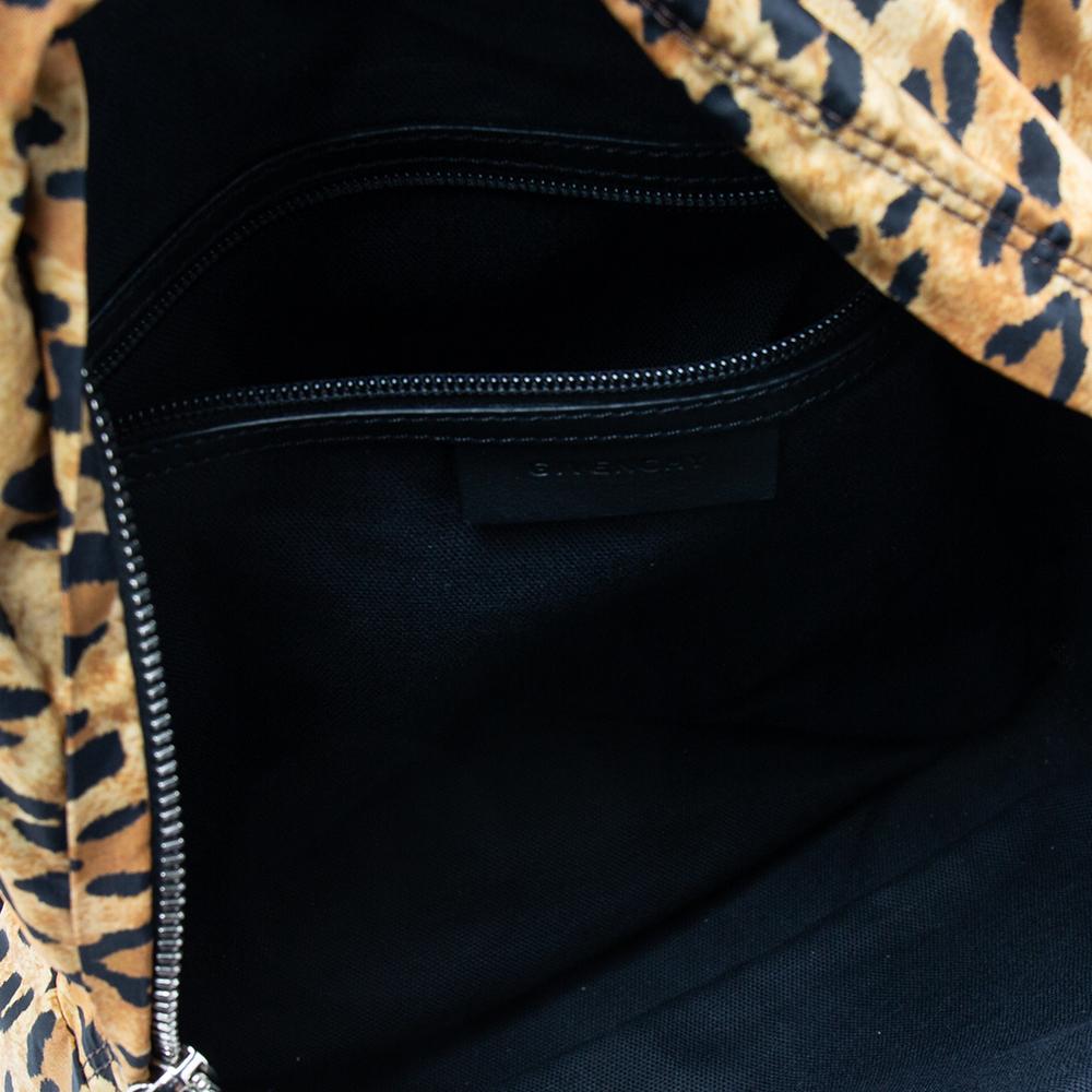 Givenchy Multicolor Leopard Print Nylon And Leather Backpack In Good Condition In Dubai, Al Qouz 2