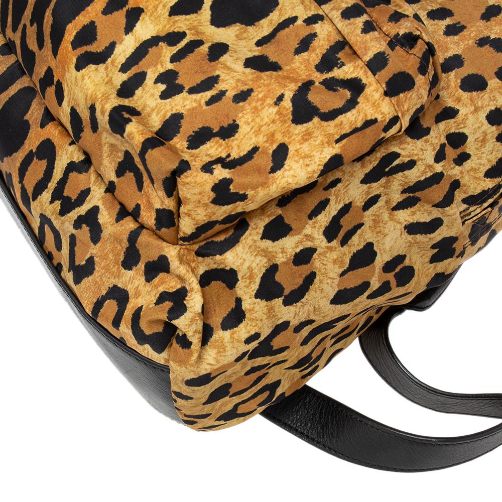 Women's Givenchy Multicolor Leopard Print Nylon And Leather Backpack