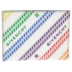 Givenchy Multicolor Logo Druck beschichtetem Canvas Karteninhaber