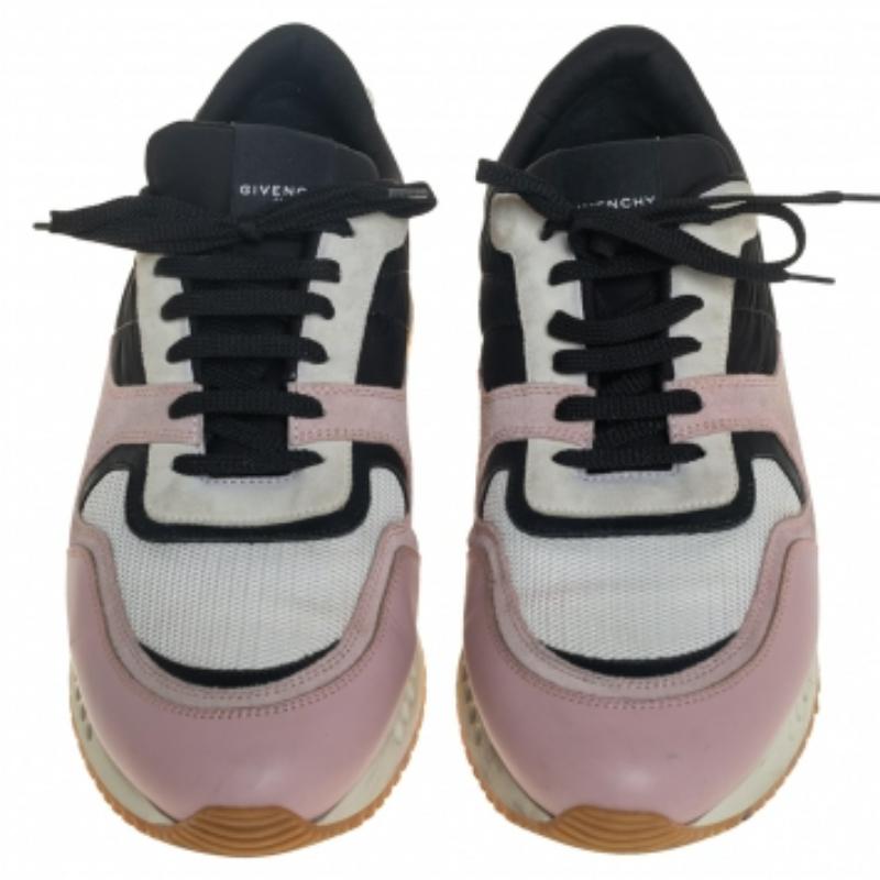 Givenchy Multicolor Suede, Leather And Mesh Lace Up Sneakers Size 43 In Fair Condition For Sale In Dubai, Al Qouz 2