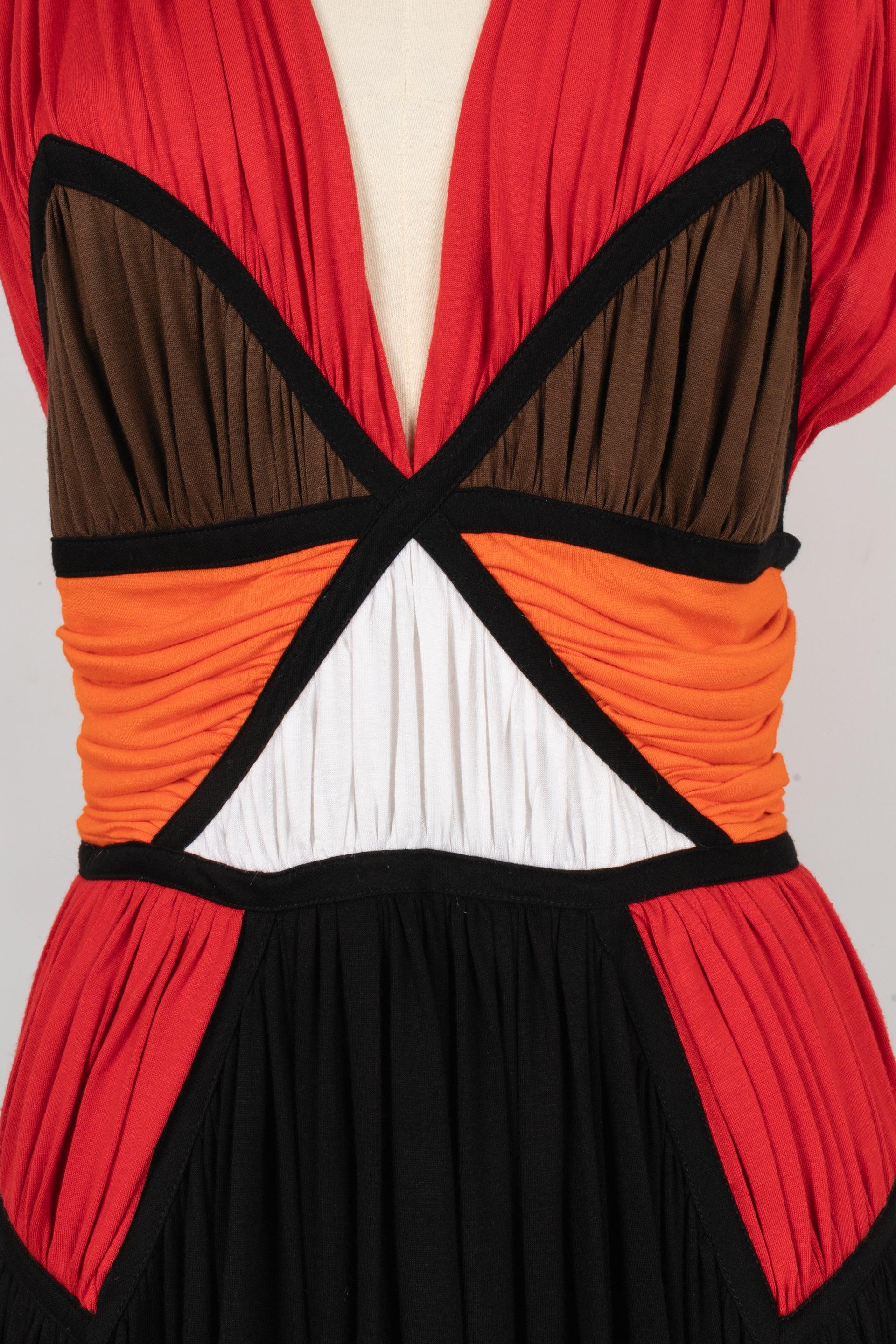 Robe longue Givenchy en jersey multicolore en vente 1