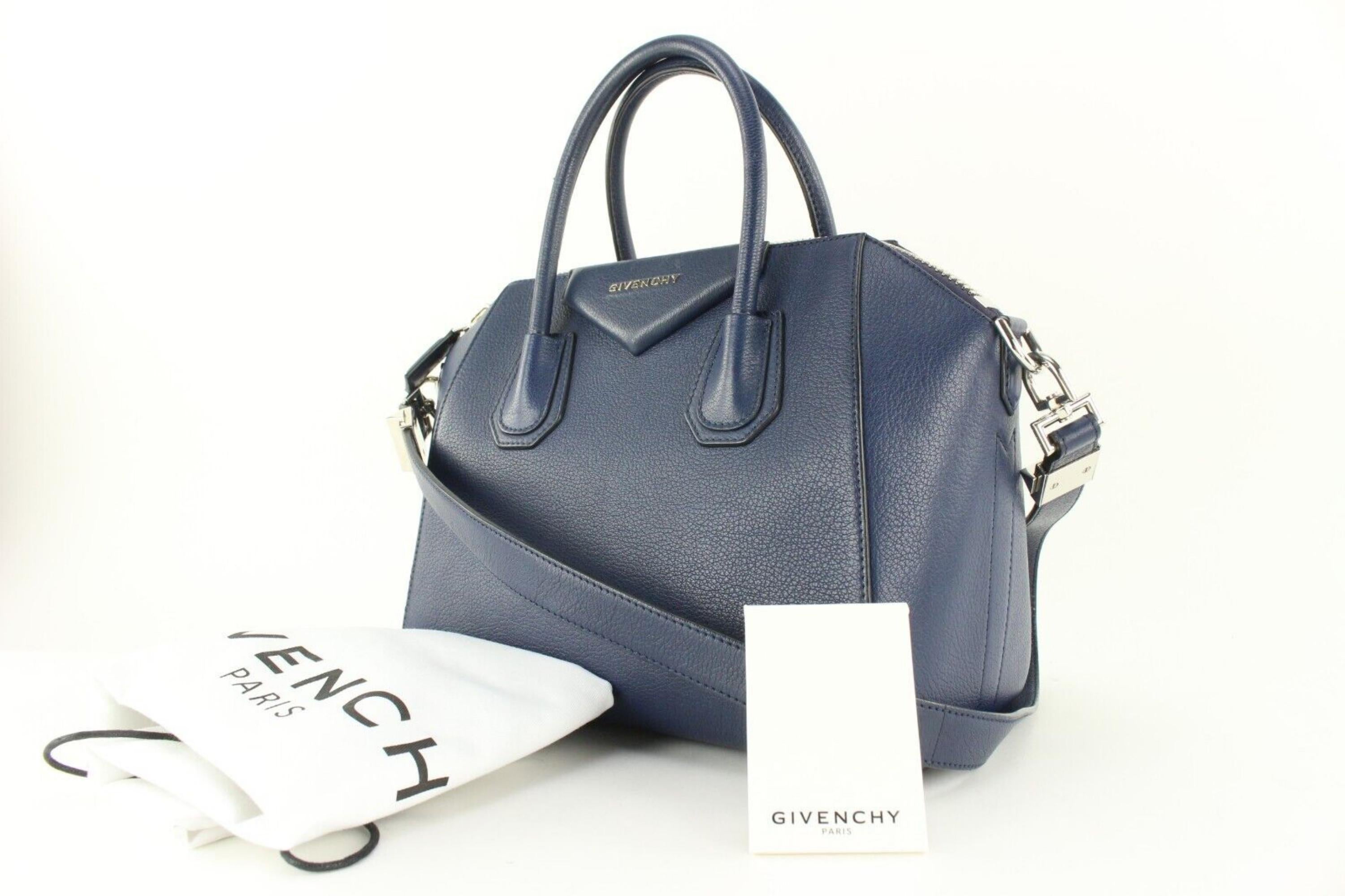 Givenchy Navy Blue Goatskin Leather Antigona Small 1GV1213 6