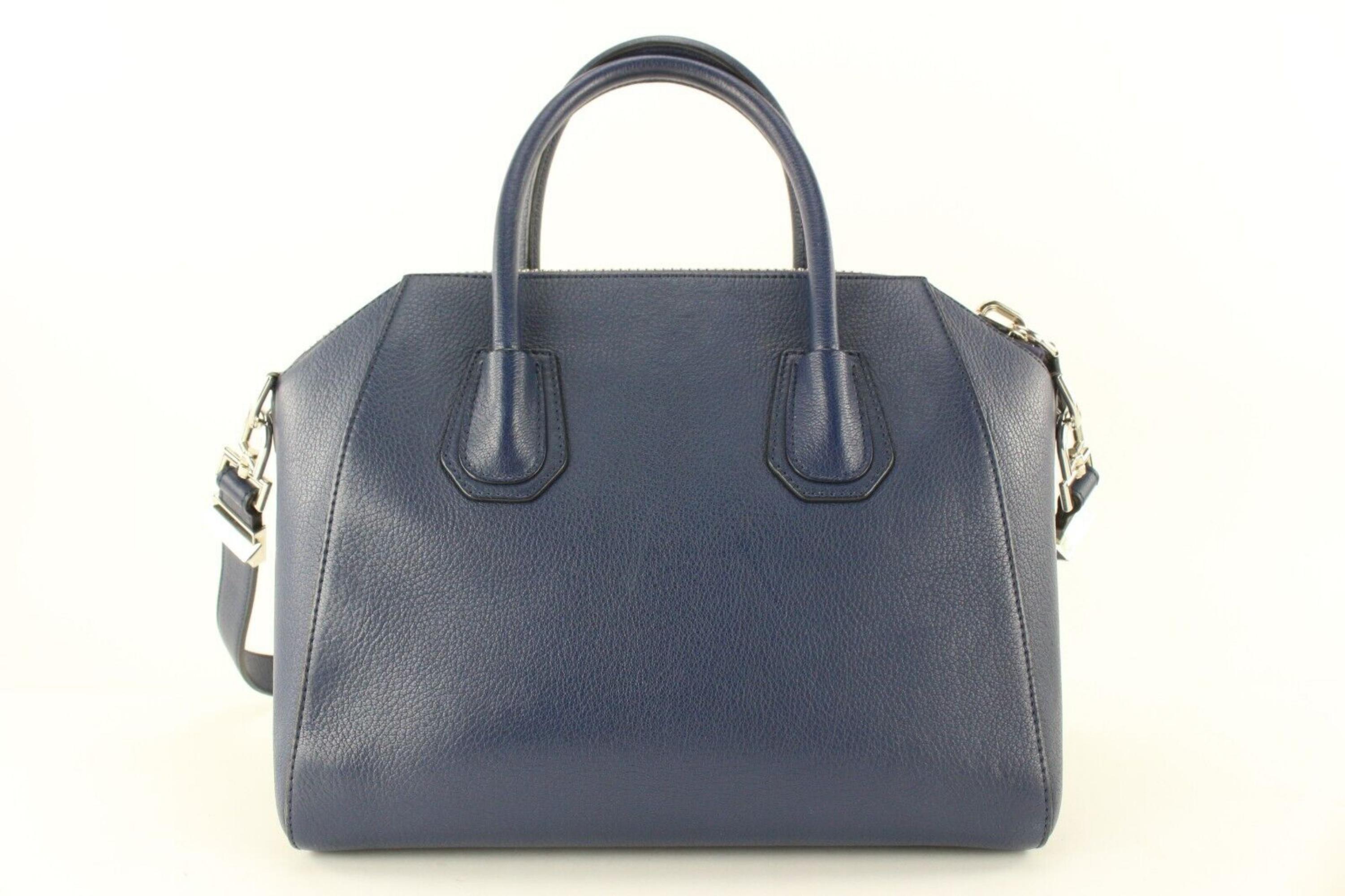 Givenchy Navy Blue Goatskin Leather Antigona Small 1GV1213 1