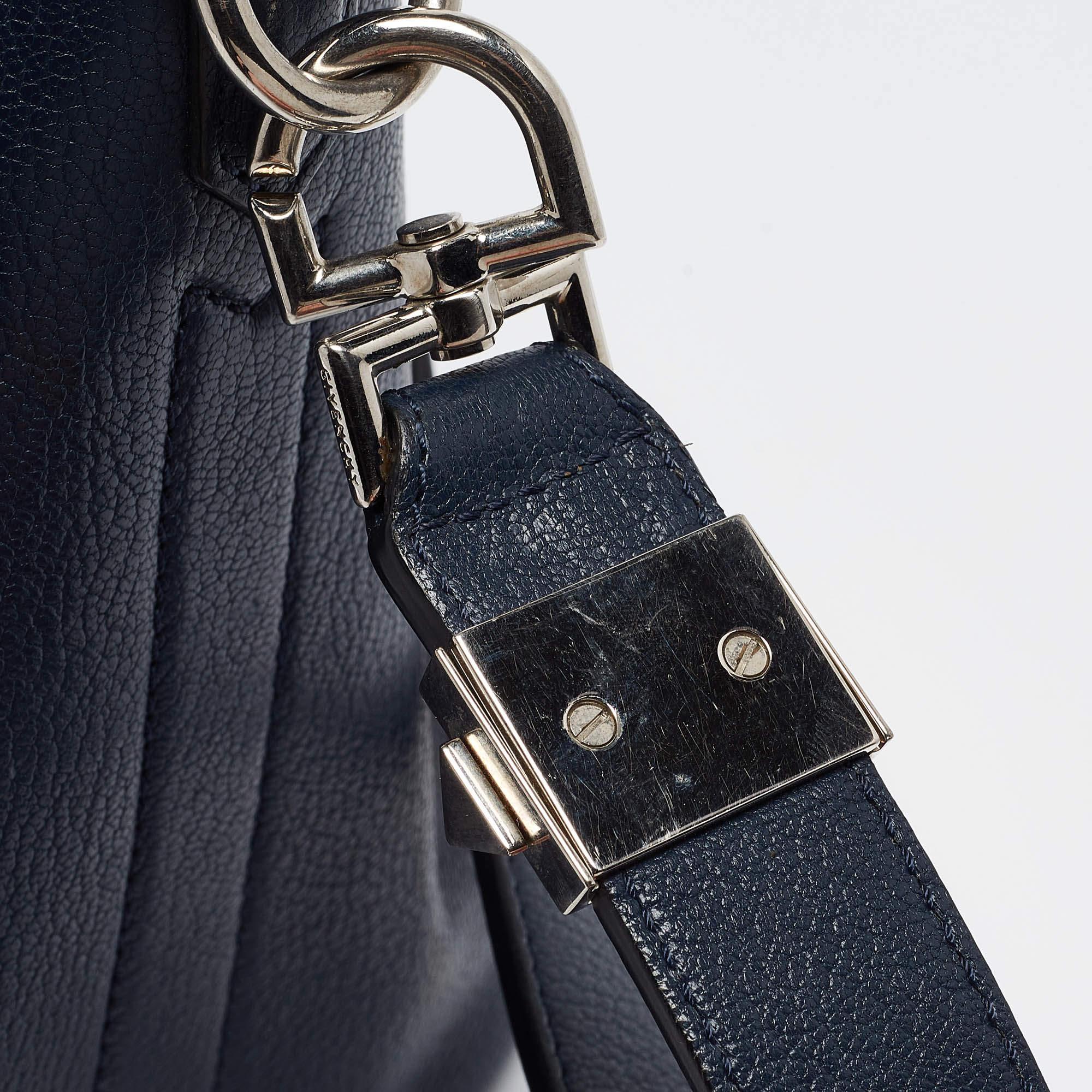 Givenchy Navy Blue Leather Medium Antigona Satchel 2