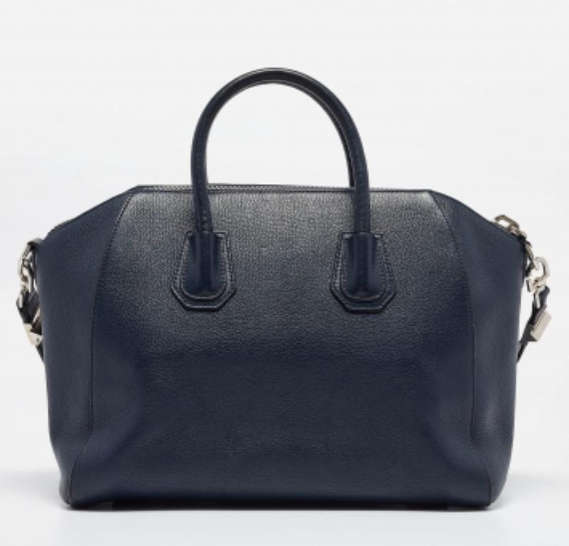 Givenchy Borsetta media Antigona in pelle blu navy in vendita 4