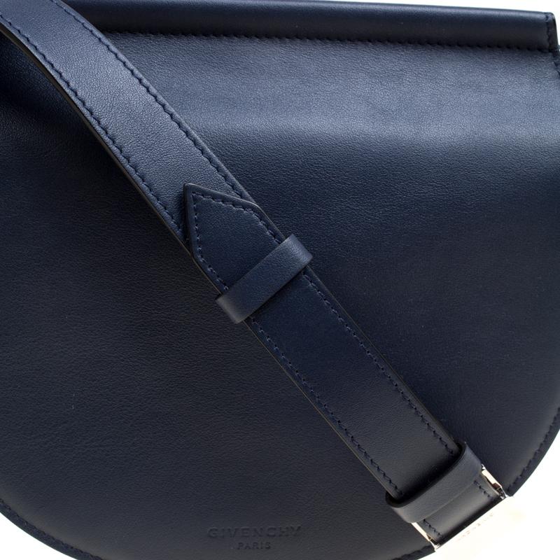 Givenchy Navy Blue Leather Mini Infinity Saddle Bag 5