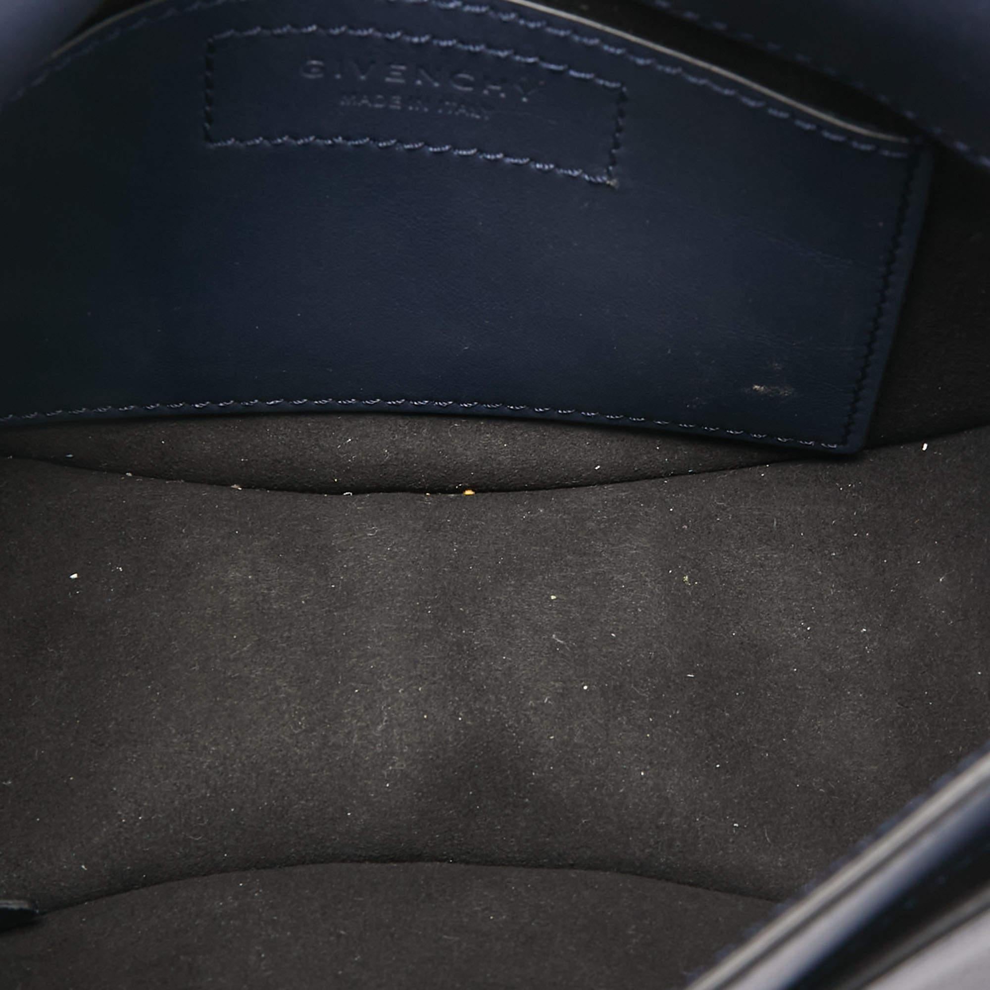Givenchy Navy Blue Leather Mini Infinity Saddle Bag 6