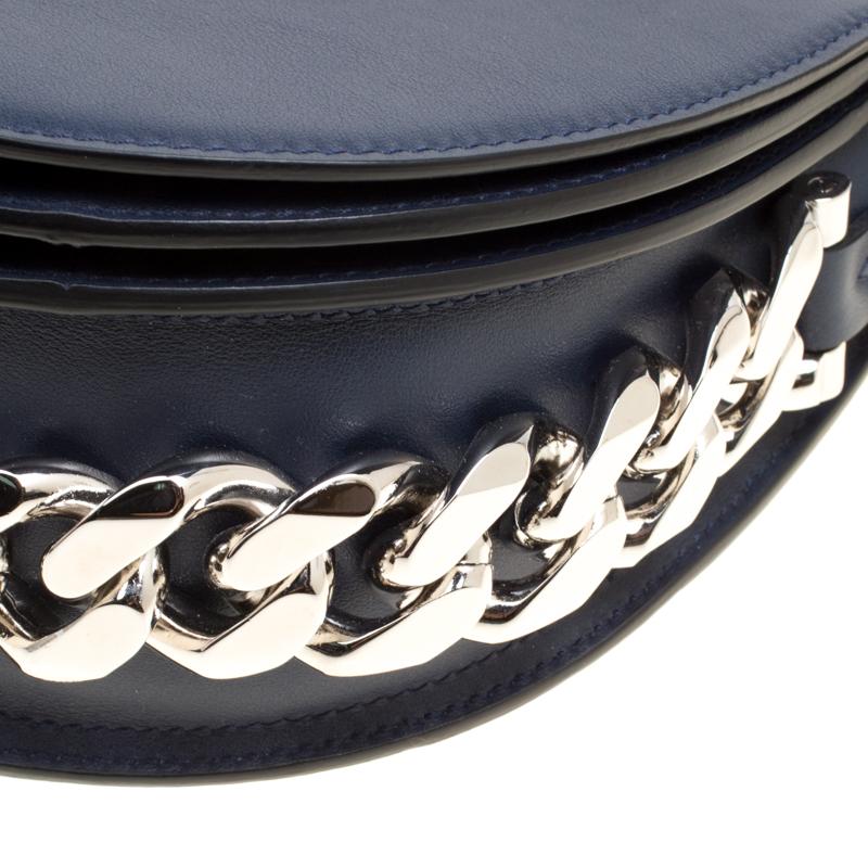 Givenchy Navy Blue Leather Mini Infinity Saddle Bag 1