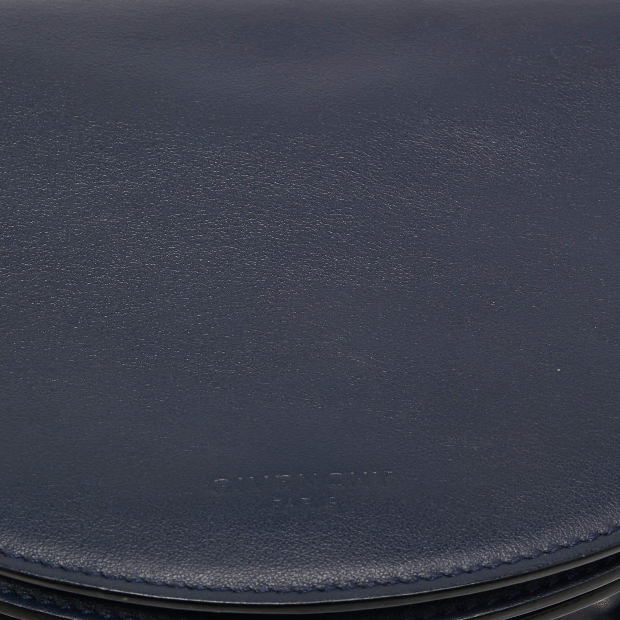 Givenchy Navy Blue Leather Mini Infinity Saddle Bag 2