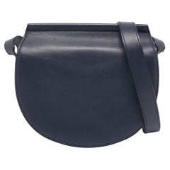 Givenchy Navy Blue Leather Mini Infinity Saddle Bag