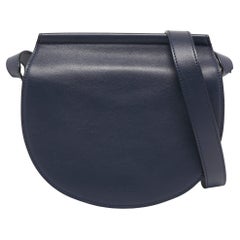 givenchy infinity saddle bag Givenchy Navy Blue Leather Mini Infinity Saddle Bag