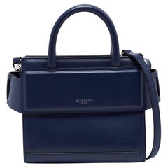 Givenchy Navy Blue Leather Nano Horizon Satchel