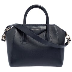 Givenchy Navy Blue Leather Small Antigona Satchel