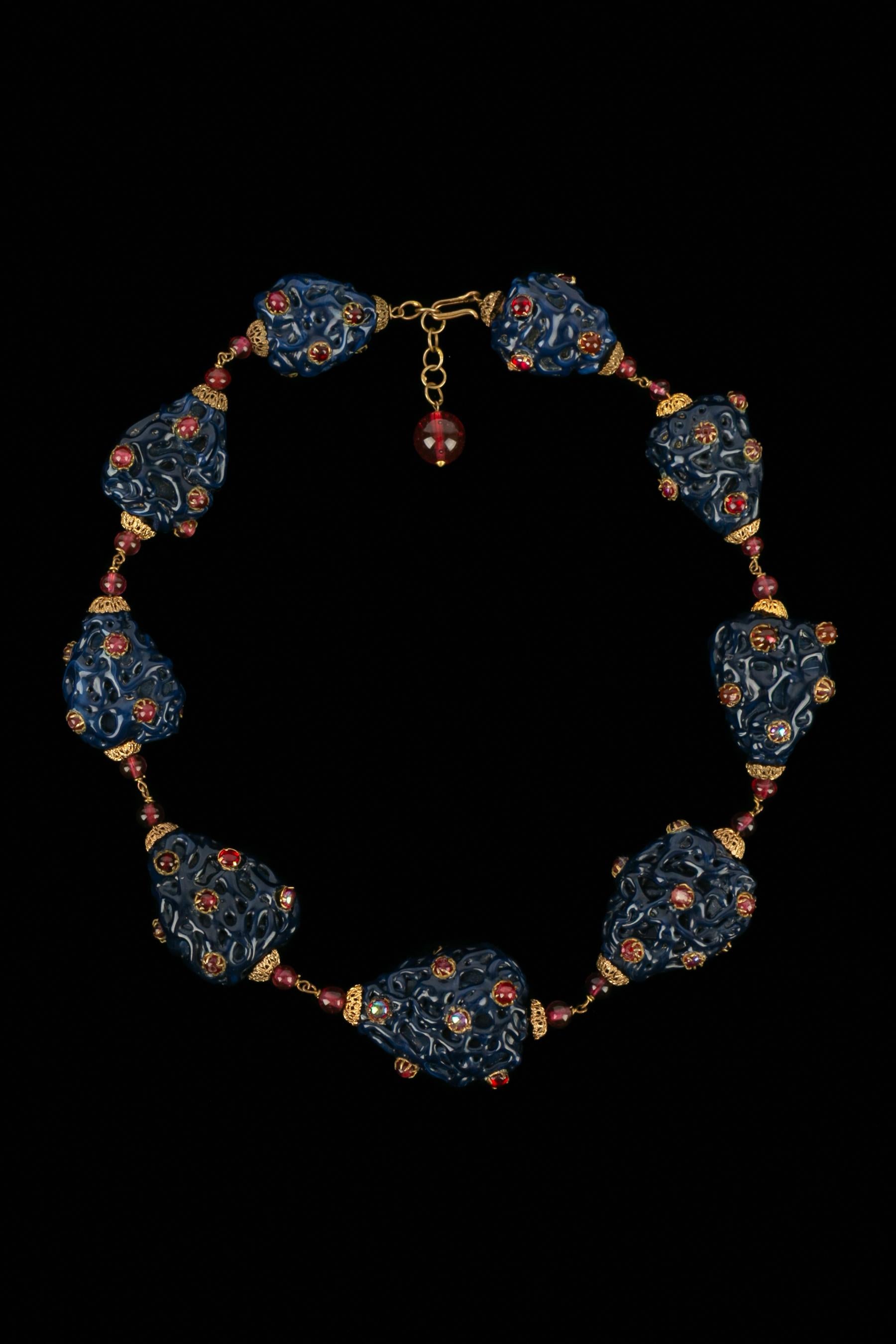Givenchy necklace by the house Gripoix 1960 In condizioni ottime in vendita a SAINT-OUEN-SUR-SEINE, FR