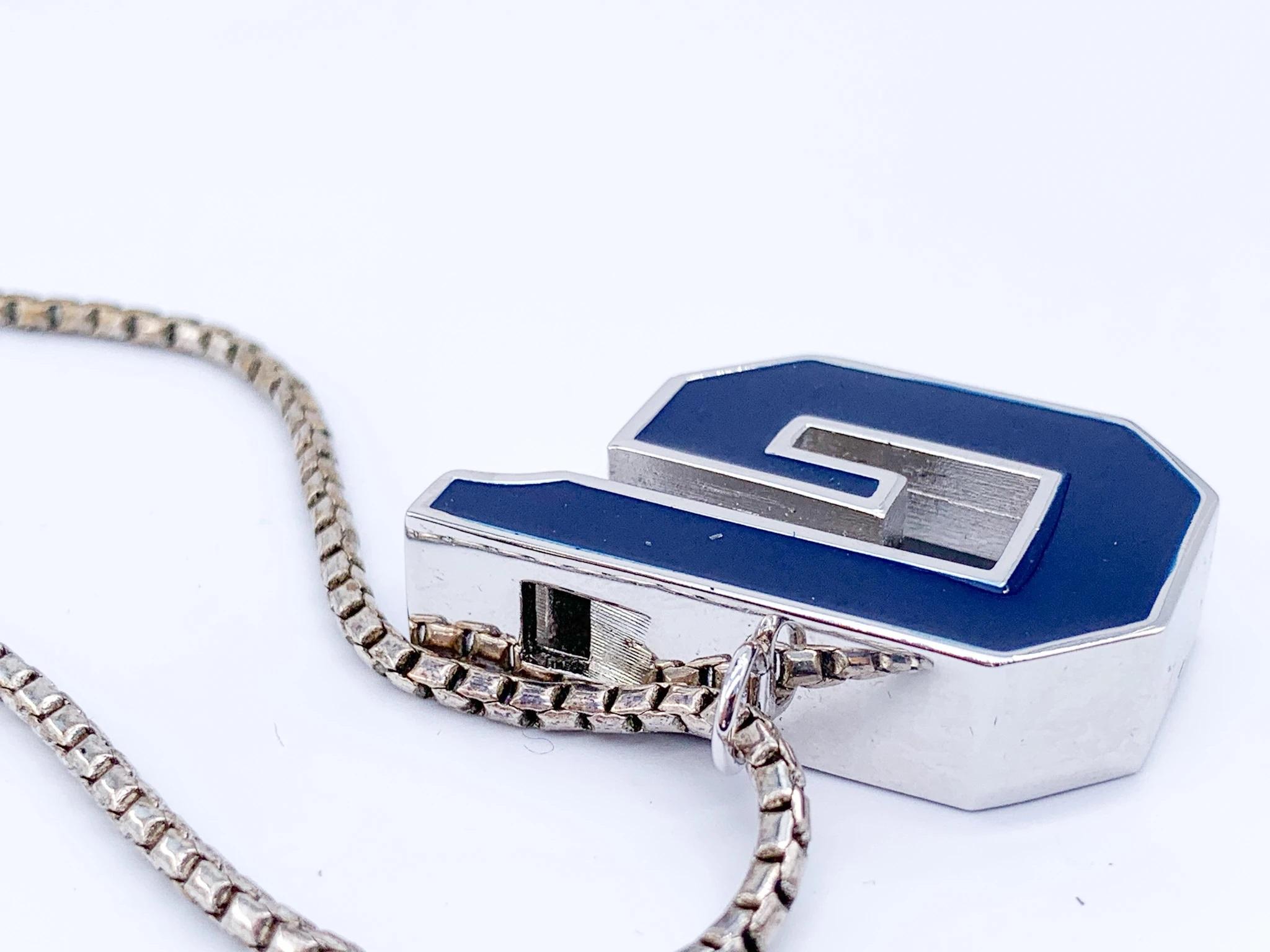 GIVENCHY Necklace Vintage 1970s Whistle Pendant 2
