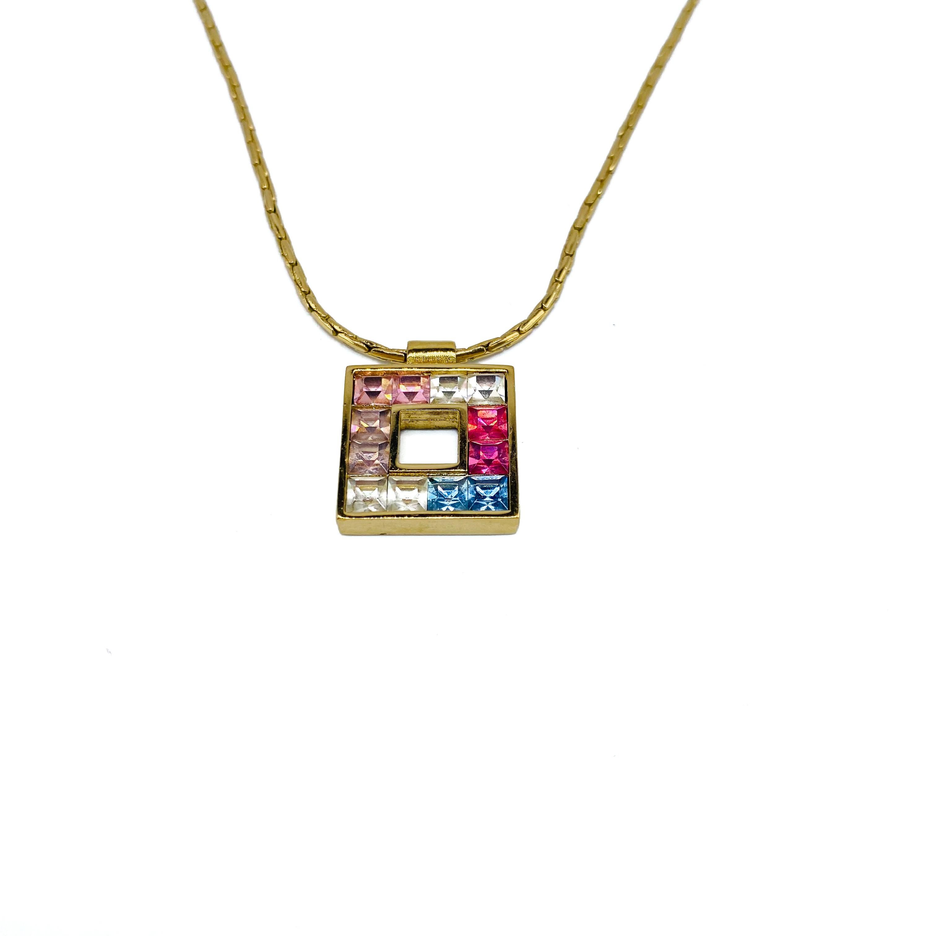 Givenchy Vintage 1980s Pendant Necklace

Made in the early 1980s from gold plated metal and set with rainbow coloured crystals

Givenchy are known for producing timelessly chic jewellery throughout the 70s and 80s which are now highly sought after