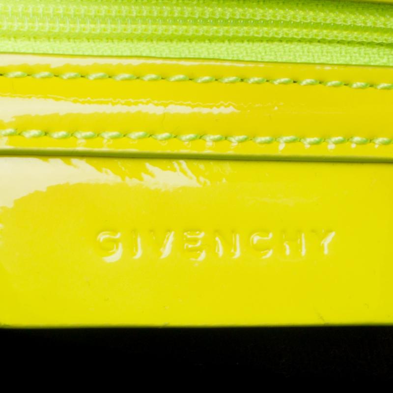 Givenchy Neon Green Nylon and Patent Leather Hobo 4