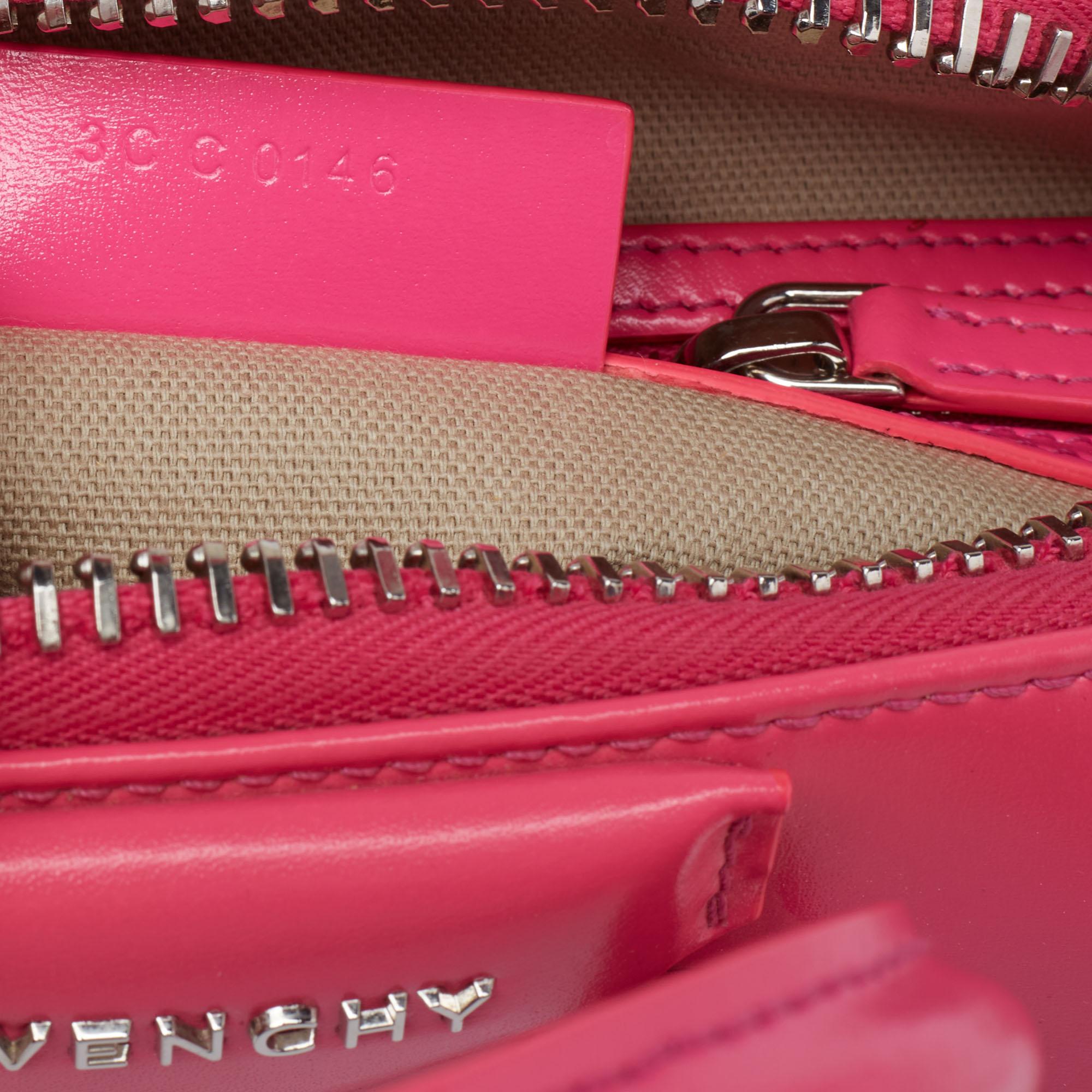 Givenchy Neon Pink Leather Mini Antigona Satchel 4
