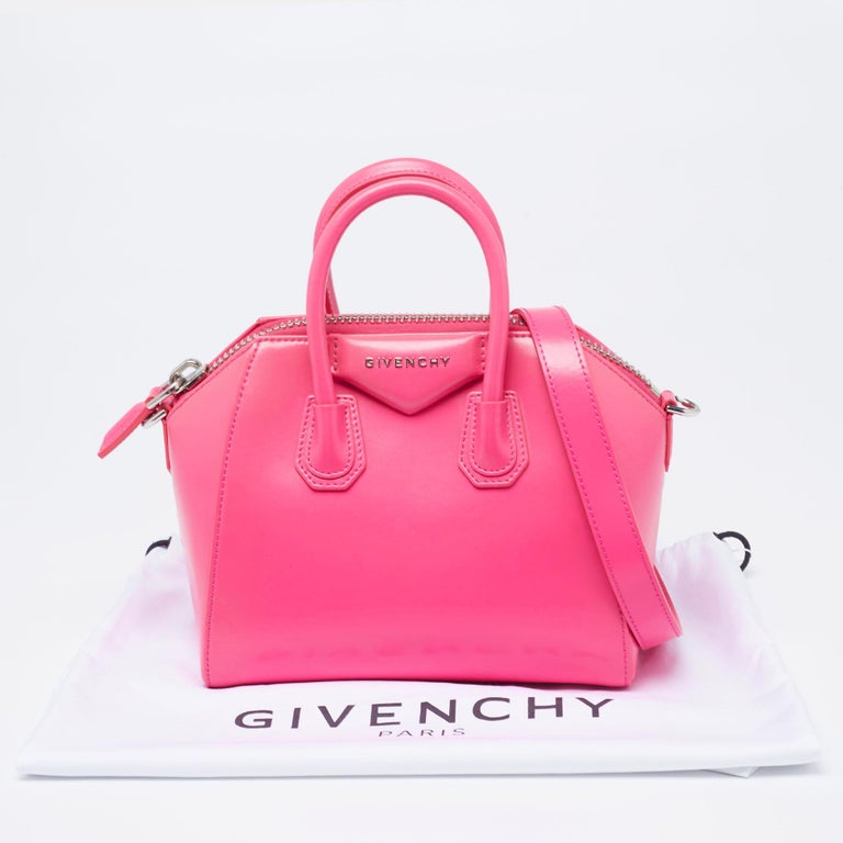 Givenchy Neon Pink Leather Mini Antigona Satchel at 1stDibs | pink givenchy  bag, givenchy pink bag, givenchy pink tote