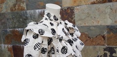 GIVENCHY "New" Haute Couture White Abstract Polka Dots Silk Dress - Unworn
