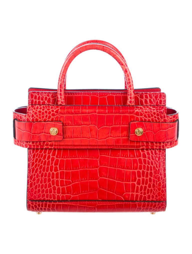 Givenchy NEW Red Alligator Exotic Small Mini Top Handle Satchel