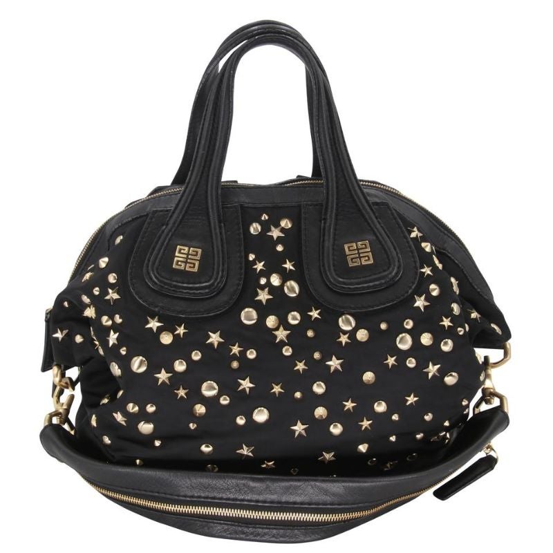 Givenchy Nightingale Medium Nylon Studded Shoulder Bag GV-0924P-0004