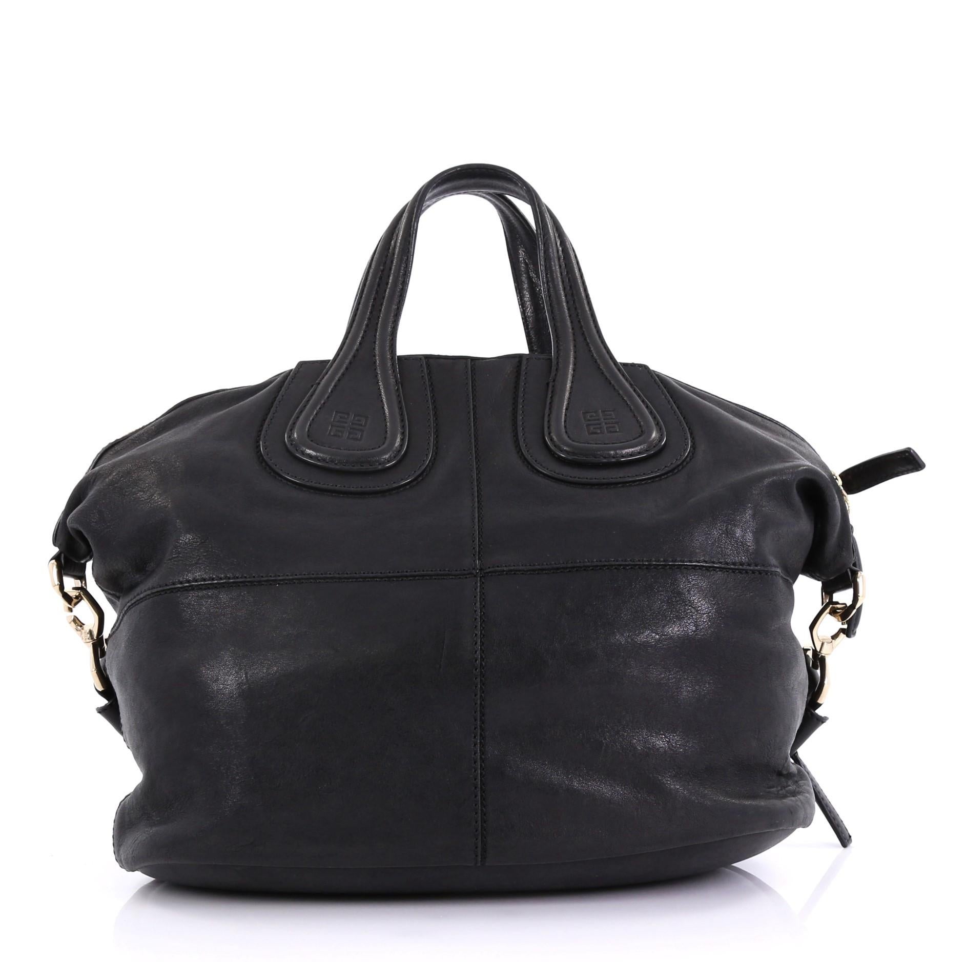 Black Givenchy Nightingale Satchel Leather Medium
