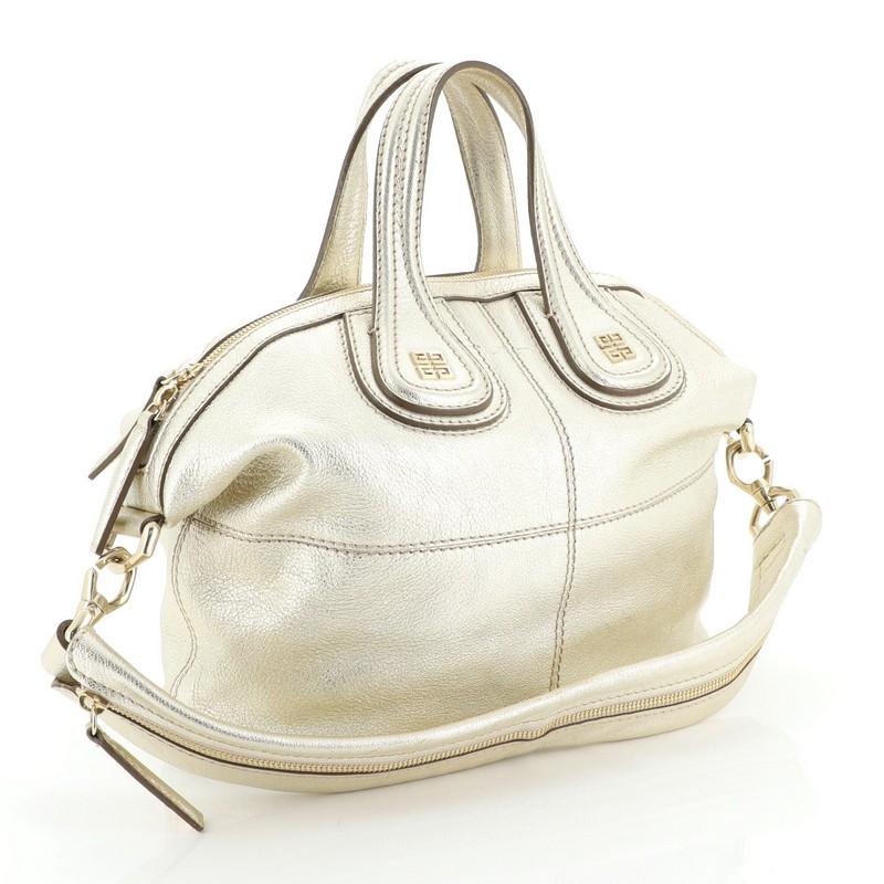 Beige Givenchy Nightingale Satchel Leather Small