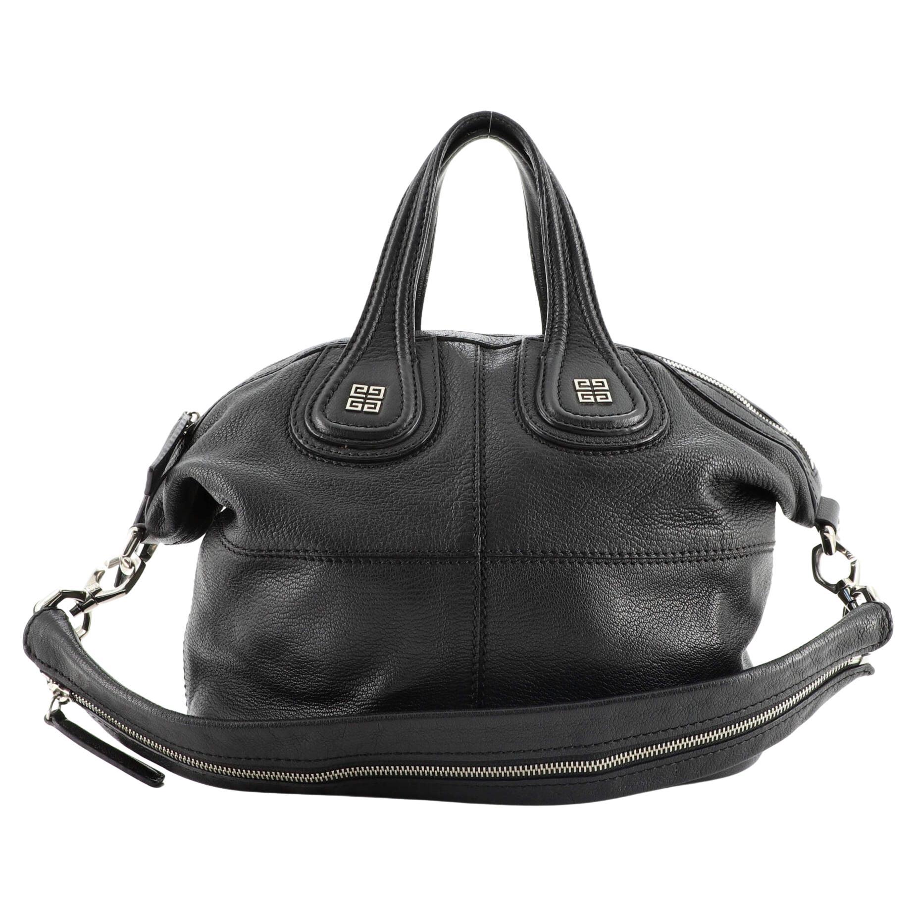 Givenchy Black Leather Obsedia Top Handle Bag For Sale at 1stDibs