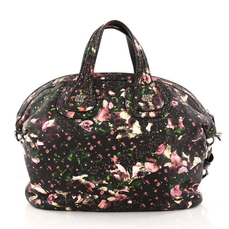 Givenchy Nightingale Satchel Printed Leather Medium In Excellent Condition In NY, NY
