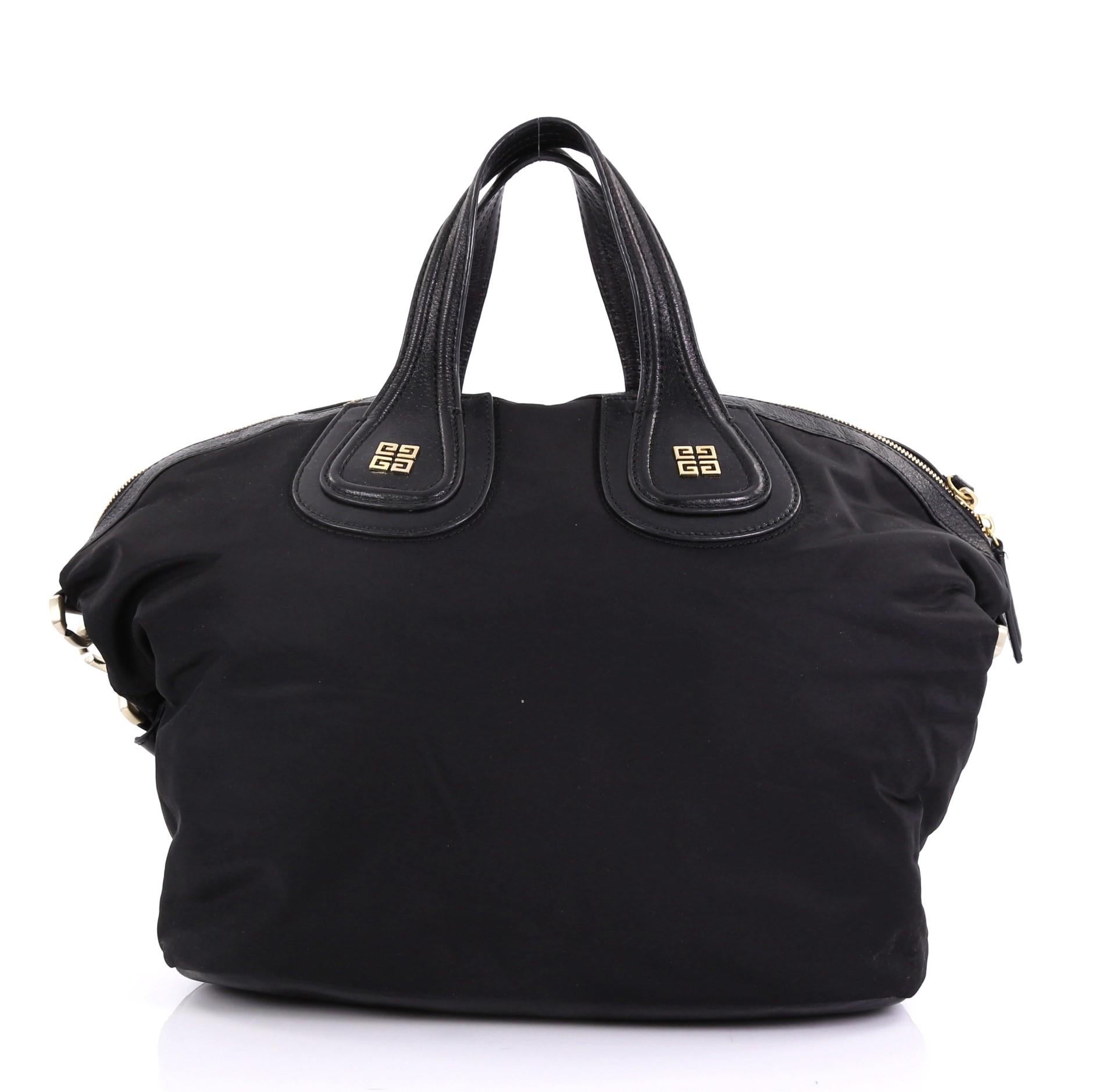 Givenchy Nightingale Satchel Studded Nylon Medium In Good Condition In NY, NY